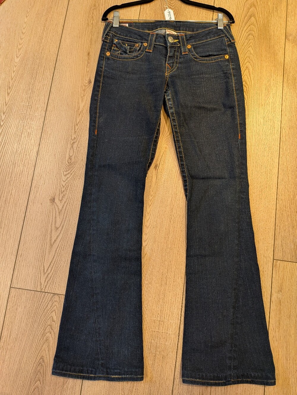 True Religion Joey Low Rise Flare Jeans Dark Wash Size 27